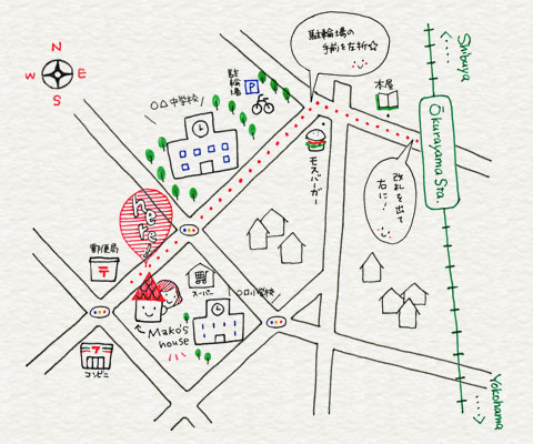 3 10 地図はわかりやすくシンプルに 4色ボールペンで かわいい