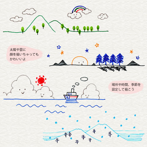 仮定する 期待する トンネル ボールペン イラスト 海 Kibinago Jp